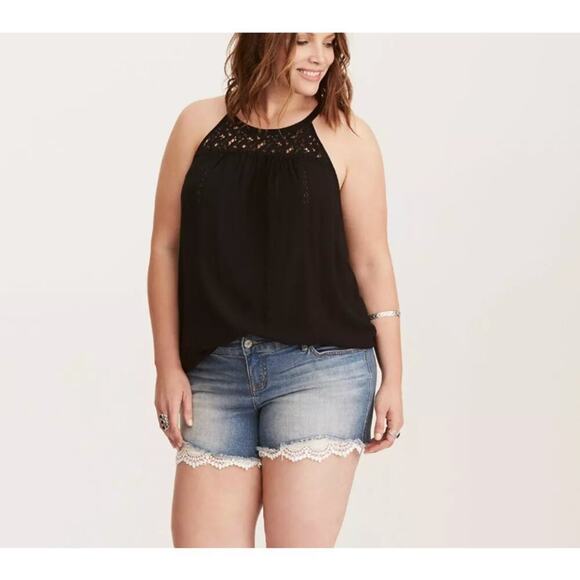 NWT Torrid Lace Mock Neck Cami Size 0/L - Picture 2 of 9